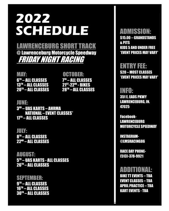 LAWRENCEBURG MOTORCYCLE SPEEDWAY